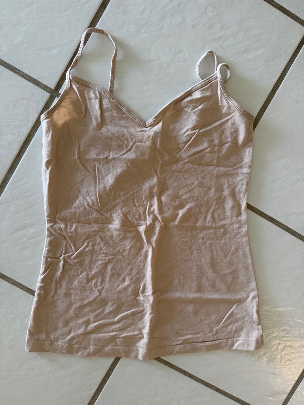 Women's Nude V-Neck Camisole Tank Top